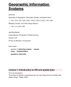 Geographic Information Systems