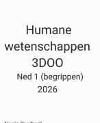 Nederlands1 begrippen 3DOO humane wetenschappen