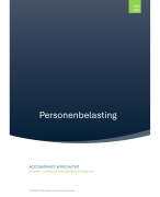 Samenvatting personenbelasting 1