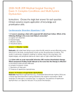 2026 NUR 209 Medical-Surgical Nursing II Exam 3: Complex Conditions and Multi-System Dysfunction