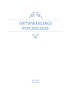 Samenvatting Ontwikkelingspsychologie 