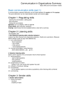 Summary Communication in Organizations