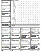 Quiz woordzoekers voor groep 5-6-7-8 - Griekse en Romeinse goden