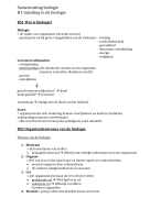 Biologie Thema 1 Inleiding in de biologie