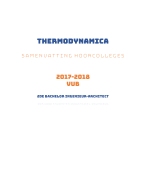 Samenvatting Thermodynamica 2017-2018