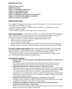 Final Summary: Organisational Structure (2016)