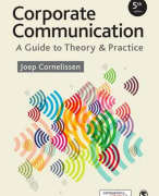 Samenvatting Corporate communicatie incl. Boek cornelissen, alle aanvullende literatuur en hoorcolle
