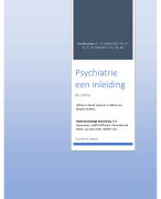 Samenvatting Psychiatrie een inleiding, 9de druk. 