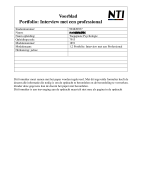 Portfolio: Interview met een Professional. Behaald met 8.6!