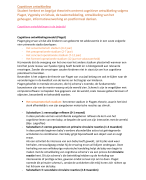 Ontwikkelingspsychologie: cognitieve ontwikkeling per levensfase