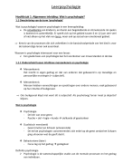 Psychopedagogiek 1 - Leerpsychologie 