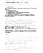 Economie Mobiliteit (LWEO) H1 t/M H5