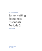 Samenvatting Economics Essentials 2017-2018 (Periode 2)