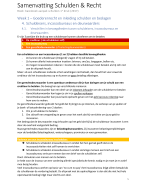 Samenvatting schulden en recht - Basisboek aanpak schulden. Cijfer 7,9