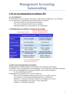 Samenvatting Management Accounting deel 1 (55 pag.)