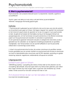 Samenvatting psychomotoriek 2017-2018