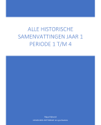 Alle geschiedenis samenvattingen van jaar 1 (Lero geschiedenis)