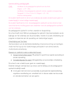 Samenvatting periode 1.4 pedagogiek