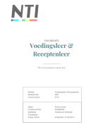 Vooropdracht Voedingsleer & Receptenleer