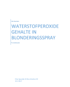 Waterstofperoxide gehalte in blonderingsspray HAVO Scheikunde