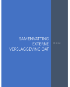 Samenvatting Externe Verslaggeving OAT