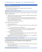 Corporate Finance and Governance