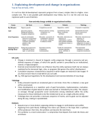 Summary Organizational Change and Consultancy