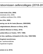 Samenvatting leerstoornissen 2: oefencolleges (2018-2019)