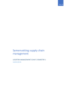 Samenvatting Supply Chain Management 