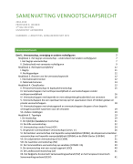Samenvatting Vennootschapsrecht (including WVV)