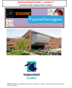 Fysiotherapie Hogeschool Leiden, Periode 2 leerjaar 1.