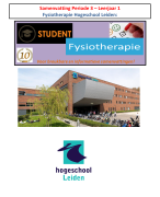 Fysiotherapie Periode 3 leerjaar 1 samenvatting Hogeschool Leiden 