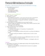 Samenvatting van Persoonlijkheidspsychologie