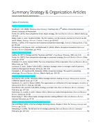 Summary of 29 articles ! Strategy & Organization