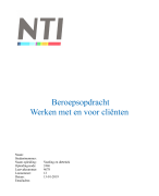 Beroepsopdracht werken met en voor cliënten. 