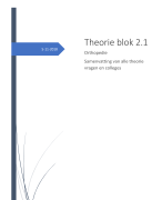 samenvattingen van colleges en tutor meetingen blok 2.1
