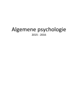 Algemene Psychologie - 1e bachelor verpleegkunde Artevelde 