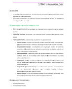 Volledige samenvatting algemene farmacologie vroedkunde 1e jaar