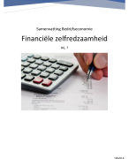 Samenvatting Bedrijfeconomie Financiële Zelfredzaamheid H6 &7 Havo 4