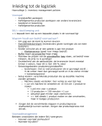Inleiding tot de logistiek HC 2