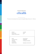 Tentamenopdracht eHealth Voeding & Diëtetiek
