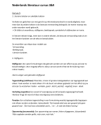 Samenvatting cursus 3 en 4 -NEDERLANDS LAAGLAND LITERATUUR VWO-