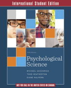 Overzicht van de Psychologie - boeksamenvatting Gazzinga et al. 