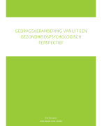 Samenvatting: Gedragsverandering vanuit een gezondheidspsychologisch perspectief