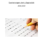 Examenvragen stem diagnostiek 2018-2019