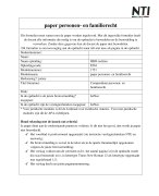 paper personen- en familierecht 