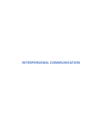 Samenvatting Interpersonal communication 2018-2019