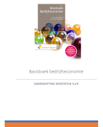 Samenvatting basisboek bedrijfseconomie H3,H4 en H9