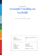 Samenvatting Gezonde Voeding en Leefstijl