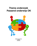Onderzoek Passend onderwijs OK (Cijfer: 7)